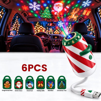 🎄 Merry Ride Christmas Car Projector Light – 5D Festive Projection Effect