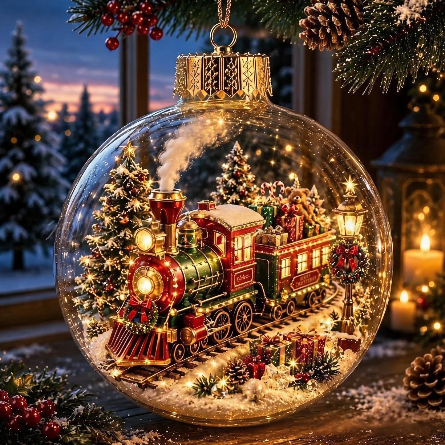 🎄Glowing Christmas Diorama Ornament🎄