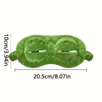 3D Frog Sleep Mask, Soft Cartoon Eyeshade for Men and Women, Portable Blindfold for Travel, Napping, and Winter Home Relaxation SpringStatements