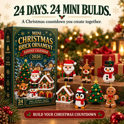 🎄 24-Day Christmas Buildable Advent Calendar | 24 Mini DIY Ornaments for Festive Holiday Décor 🎁
