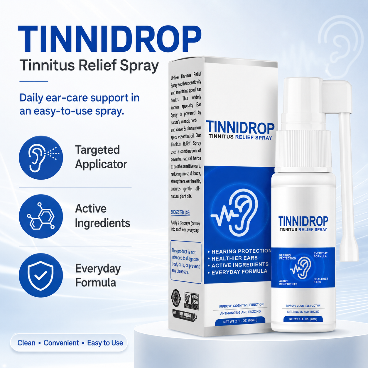 Effective Tinnitus Relief Spray-Daily Care Of The Ears