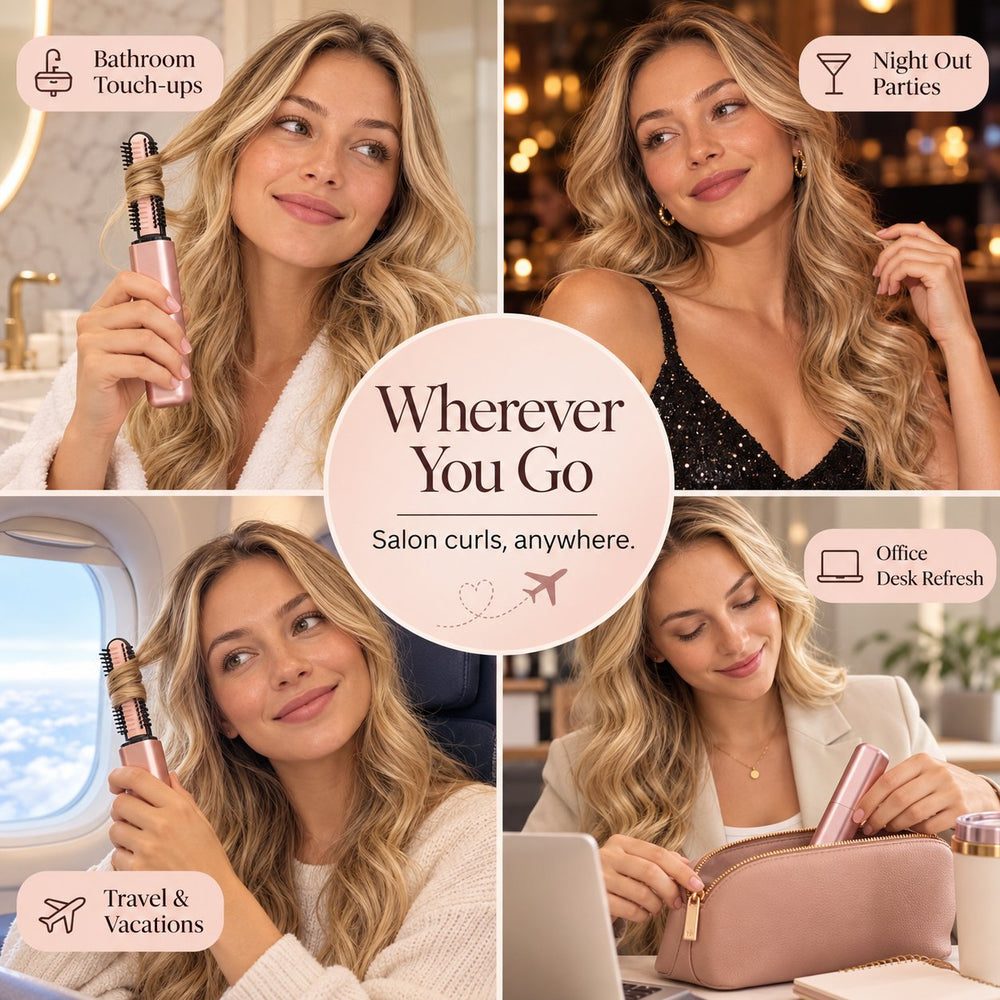 Cordless hair curler for everyday styling