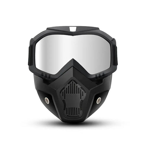 A Full-face Goggle with Anti-fog High-definition Lenses, a Detachable and Adjustable Ski Mask, and a Comfortable Sponge Pad - Made of Plastic.