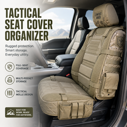 Rugged Truck Seat Cover -Tactical Storage, Seat Protection & All-Day Comfort