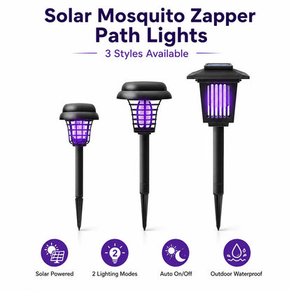 🔥Summer 50% OFF☀️ 2-in-1 Solar Bug Zapper – UV Mosquito Killer + Soft Pathway Light, Auto Dusk-to-Dawn, IP65