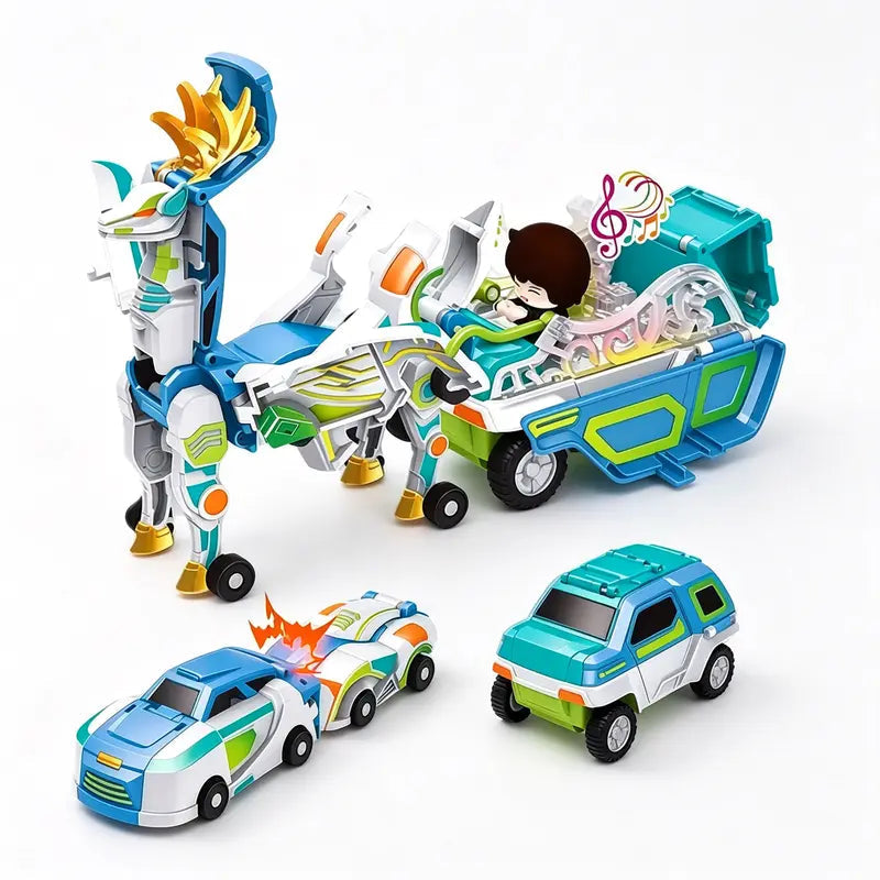 🚗 Transforming Dragon Racing Car – Magnetic 2-in-1 Action Toy 🐉🔥