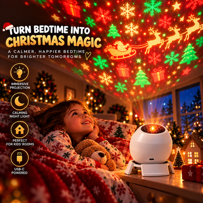 🎅Christmas Projection Light - USB Powered Festive Room Ceiling Decor✨