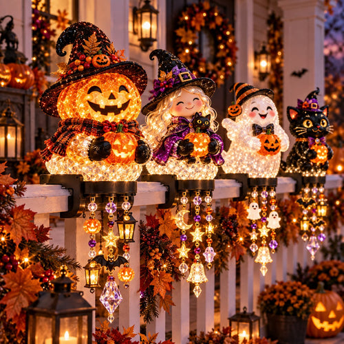 🎃Halloween Porch Magic Cascade Railing Lights