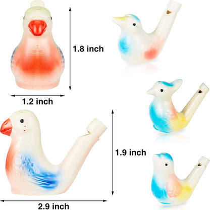 🐤 Ceramic Water Bird Whistle – Handcrafted, Realistic Chirping, Add Water to Sing (3PCS Set)