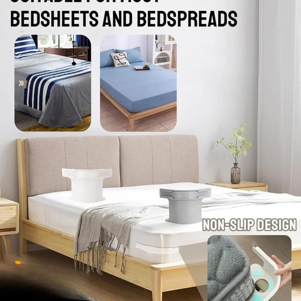 🛏️4-Pack Heavy Duty Bed Sheet Clips, Locking Mattress Corner Holders