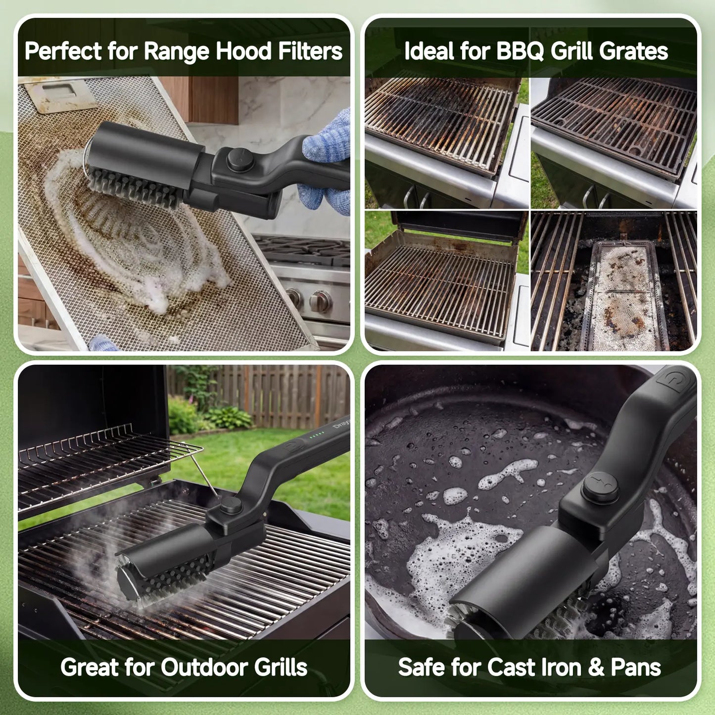 🔥Cordless Electric BBQ Grill Brush with 3-Speed Motor
