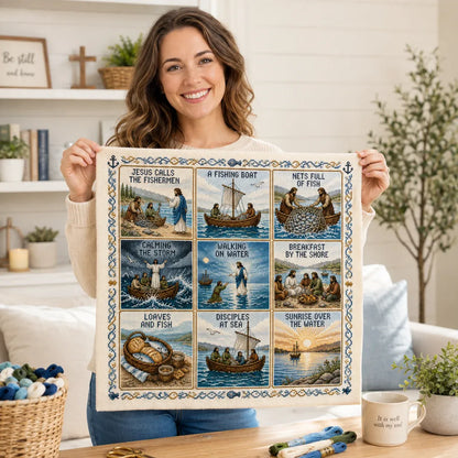 ✝️ Life of Jesus Cross Stitch Kit – 6 Biblical Designs