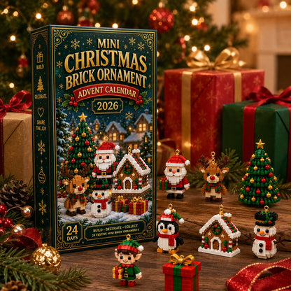 🎄 24-Day Christmas Buildable Advent Calendar | 24 Mini DIY Ornaments for Festive Holiday Décor 🎁