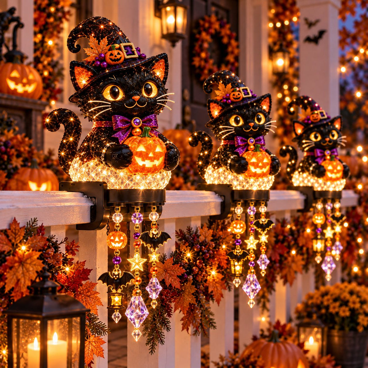 🎃Halloween Porch Magic Cascade Railing Lights