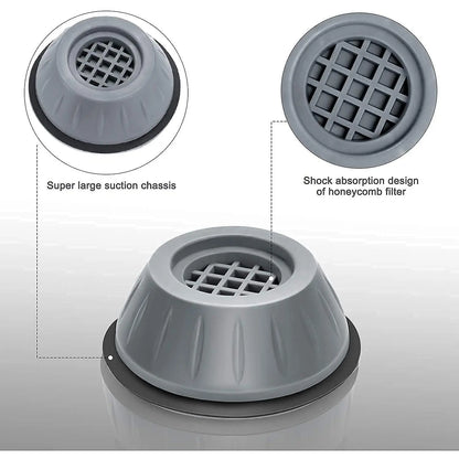 🔥50% OFF🔥4-Piece Durable Compact Shock-Absorbing Pads for Large Home Appliances (Washing Machines, Dryers, Refrigerators) - Reduces Vibrations and Noise, Prevents Movement, Refrigerator Accessories