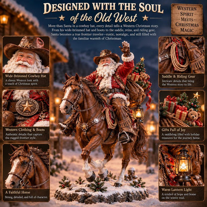 🤠🎄 Home for Christmas Cowboy Santa – Rustic Western Holiday Memory Keepsake