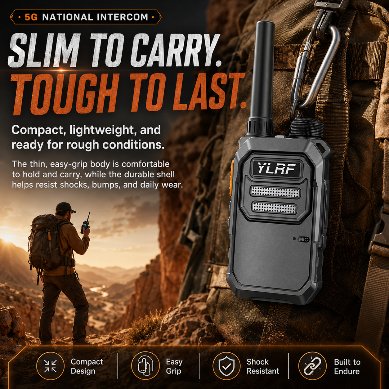 ✨Global Walkie Talkie –Rugged Waterproof Pocket Radio for Hiking & Off-Grid Teams 🌍