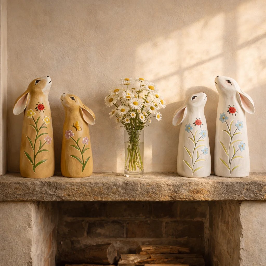 🔥Easter Hot Sale 49% OFF -Hand-Painted Spring Bunny Figurines