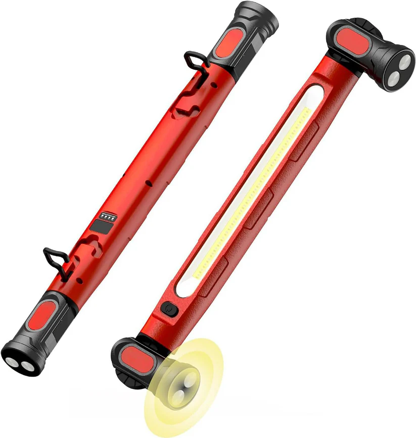 ⚡Under Hood Work Light Bar, 3000LM LED Magnetic Light Bar with Hooks, 5200mAh