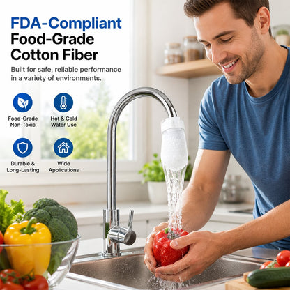 💧 50-Pack Faucet Filter Bags – Fine Cotton Fiber Tap Filters for Everyday Water Use