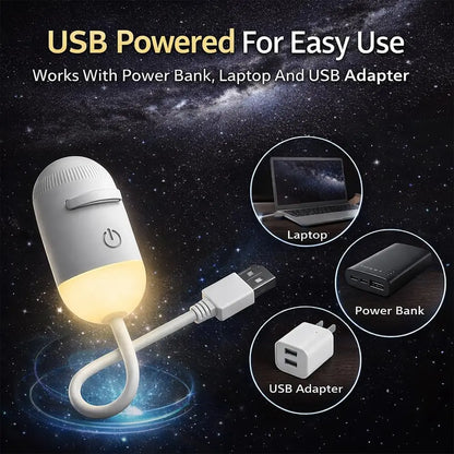 2-in-1 Galaxy Projector Night Light | USB Mini Star & Moon Projector for Bedroom, Adjustable Brightness, 360° Projection