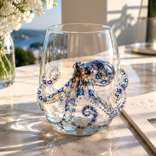 🌊Last Day 48% OFF-🔥Artisanal Blue Ringed Octopus Glassware