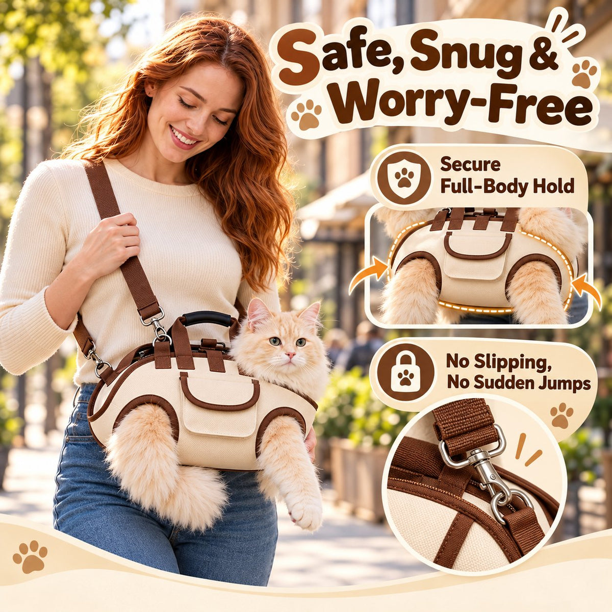 ⏰50% OFF – 😽Portable Breathable Pet Carrier Sling & Backpack 🐾🐶