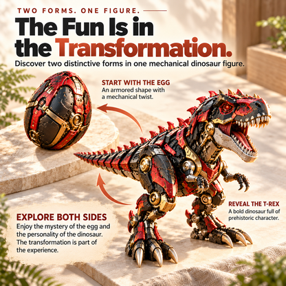 🔴🦖Mechanical T-Rex Egg | Transforming Dinosaur Figure
