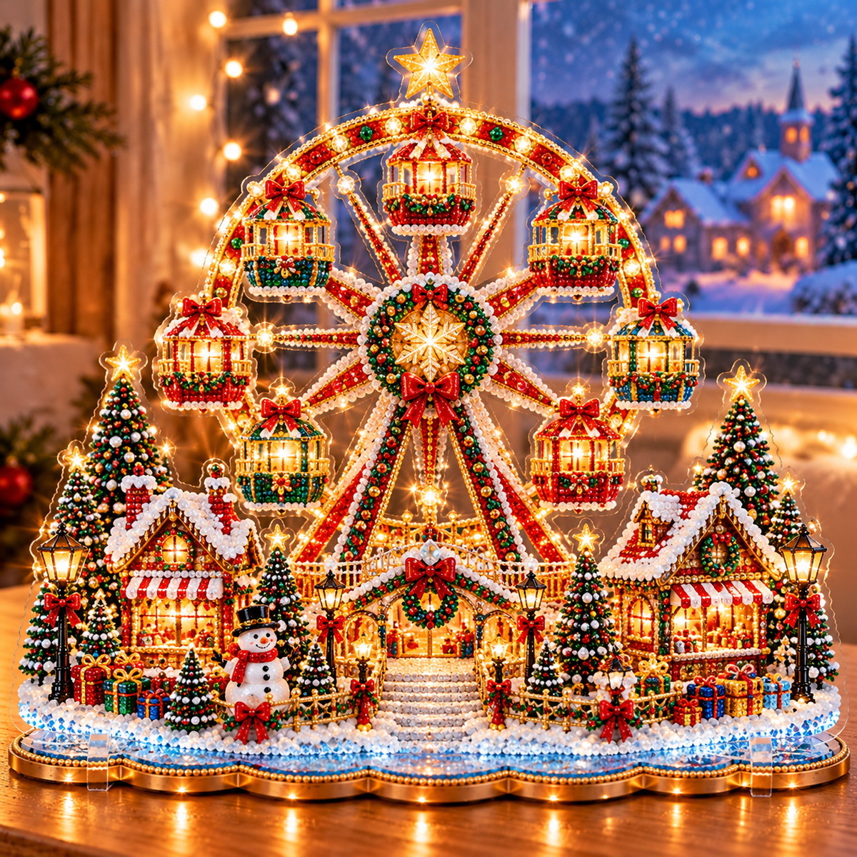 🎄Relaxing & Beginner-Friendly-💗 DIY Christmas Village Diamond Art✨