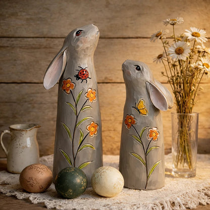 🔥Easter Hot Sale 49% OFF -Hand-Painted Spring Bunny Figurines