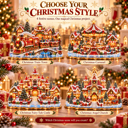 🎄Relaxing & Beginner-Friendly-💗 DIY Christmas Village Diamond Art✨