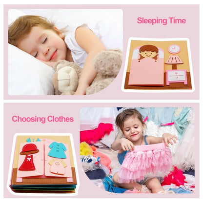 📚Felt Busy Book✨ – Soft Sensory Travel Toy with Learning Activities