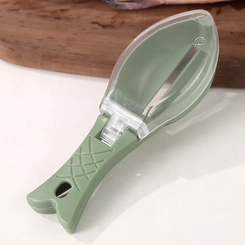 🐟 Mess-Control Fish Scaler with Collection Lid