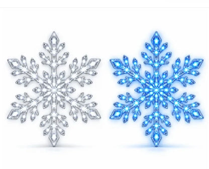 ❄️ LED Snowflake Wall Lights | 3D Christmas Snowflake Décor with Blue & White Glow, Remote Control & Magical Indoor Holiday Atmosphere ✨