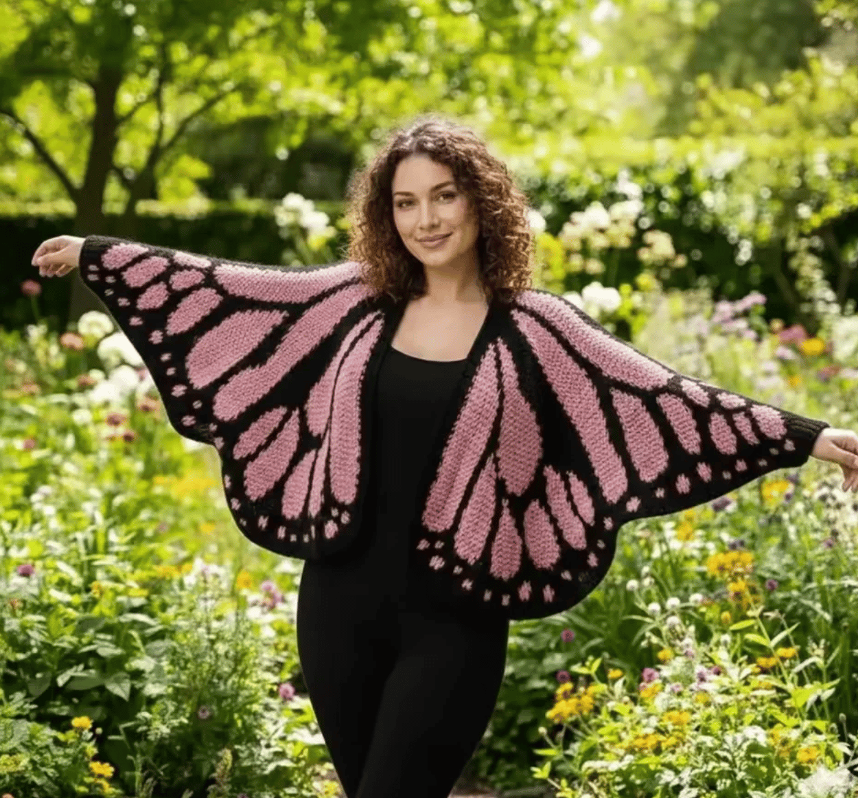 Limited edition of 120 pieces-Monarch Butterfly Cardigan – Handcrafted Statement Piece 🦋