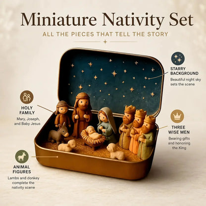 🎄 Mini Nativity in a Tin – Carry the Christmas Story Anywhere