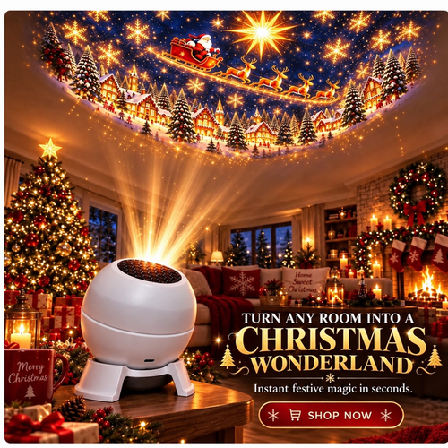 🦌Turn Any Room Into a Christmas Wonderland – Holiday Projection Night Light