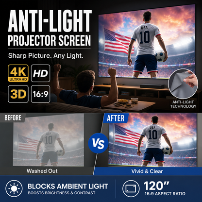 🔥World Cup Mega Sale - 50% OFF⚽️Backlit Projection Screen (16:9)🎥✨