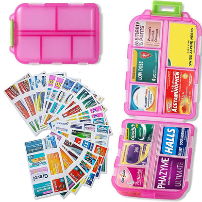 🔥BLACK FRIDAY 49% OFF💥Travel Pill Organizer Box (147 Labels for Customization)