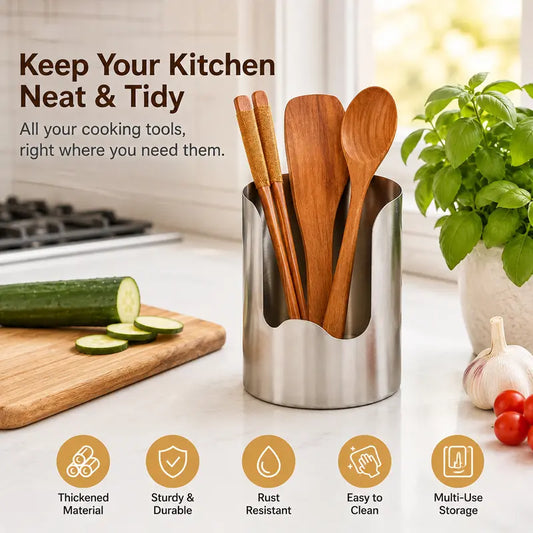 🍳Stainless Steel Utensil Lid Storage Rack