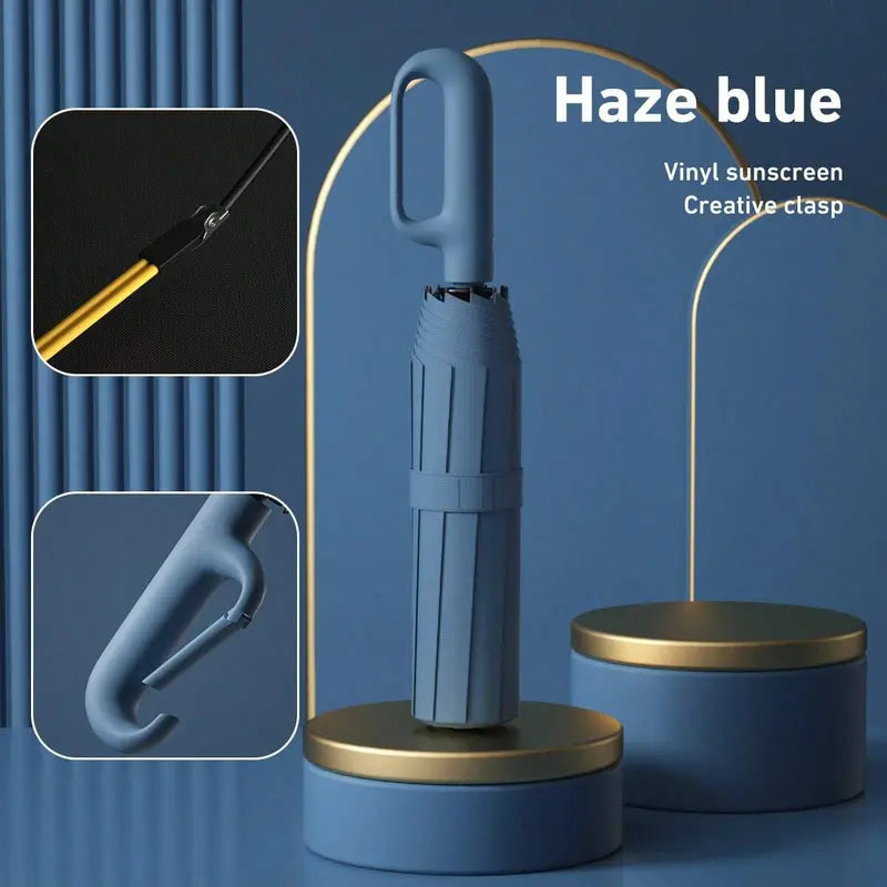 ☔Portable Automatic Folding Umbrella-Windproof Waterproof with Loop Buckle