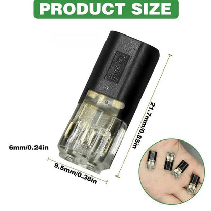 🔥 Clearance Sale 49% Off ⚡Dual-Line Quick Connector: 2-Pin Low-Voltage LED Strip Connector with Safety Lock