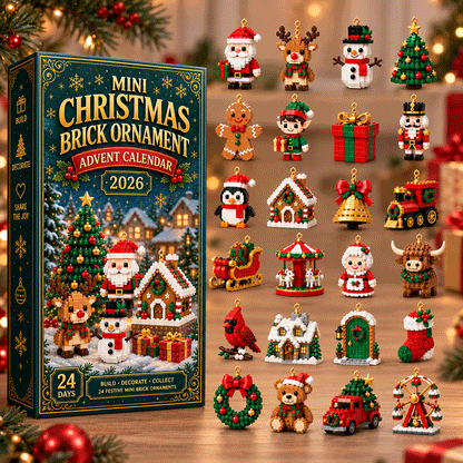 🎄 24-Day Christmas Buildable Advent Calendar | 24 Mini DIY Ornaments for Festive Holiday Décor 🎁
