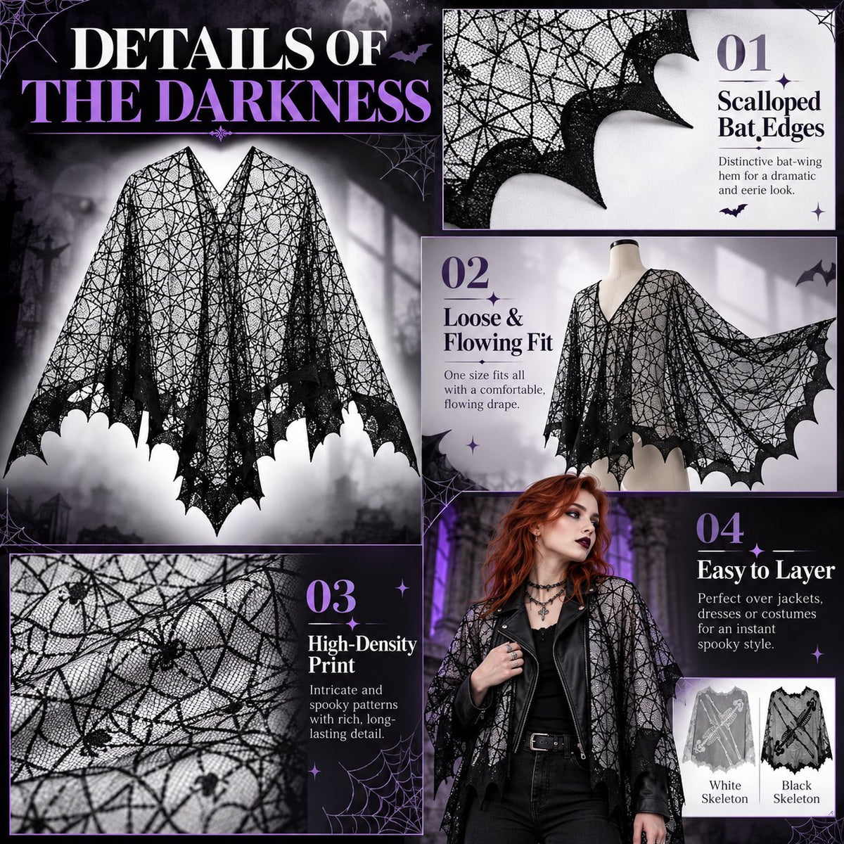 HOT SALE 🦇Women's Dark Magic Cosplay Cape - Safe & Machine Washable 🦇