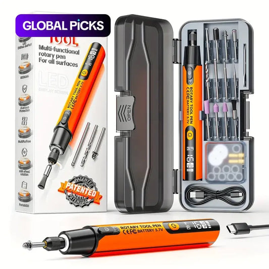 🔧 39-Piece USB-Powered Electric Rotary Tool Kit | Straight Polisher & Car Polisher & Electric Angle Grinder
