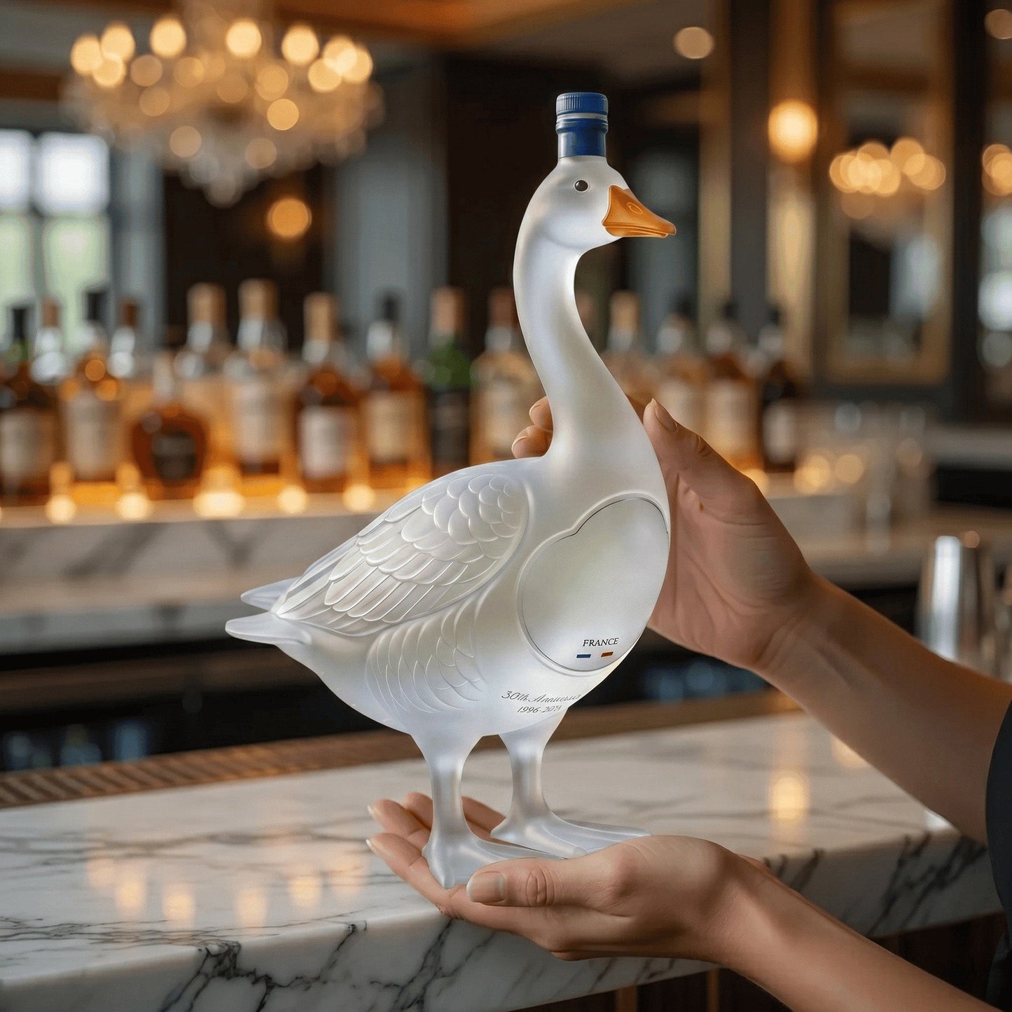 🔥Hot Sale-🦢30th Anniversary 3D Sculpted Vodka Bottle