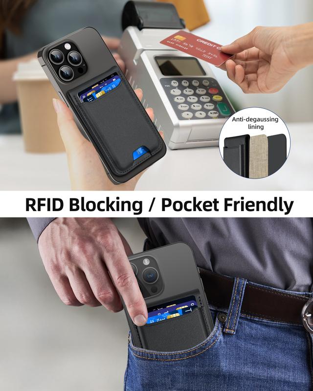 for Magsafe Wallet, Works with , Strongest Magnetic Wallet for Phone 16 15/14/13/12 promax plus Series, for Phone Wallet with Adjustable Stand, Wallet Tracker, 4 Cards Holder, Vegan Leather