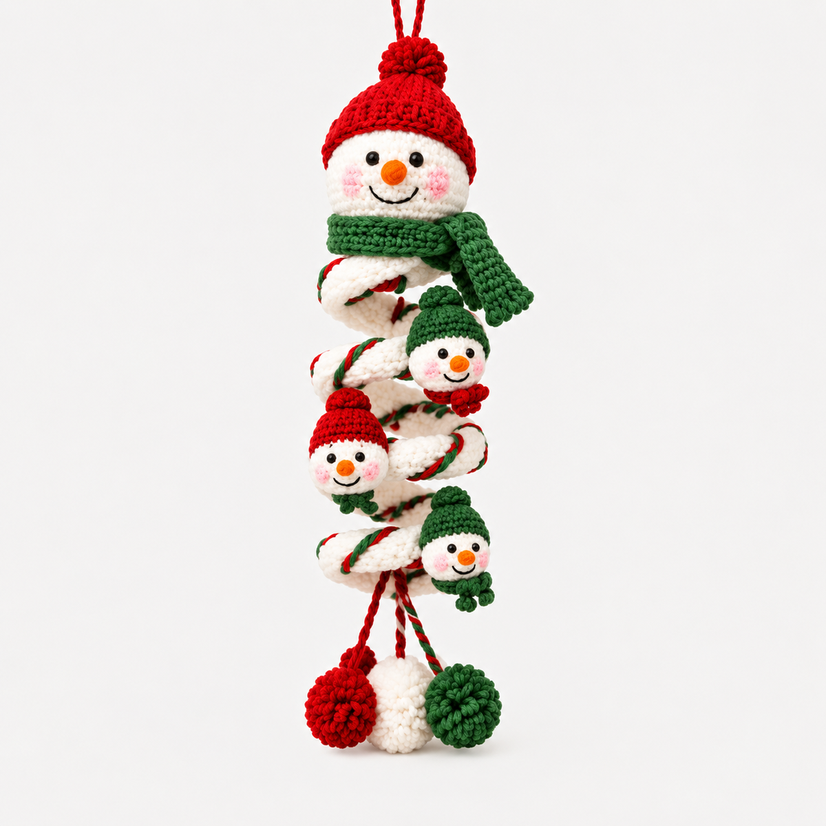 ☃️ DIY Crochet Spiral Snowman Ornament Kit – Make Your Own Christmas Keepsake