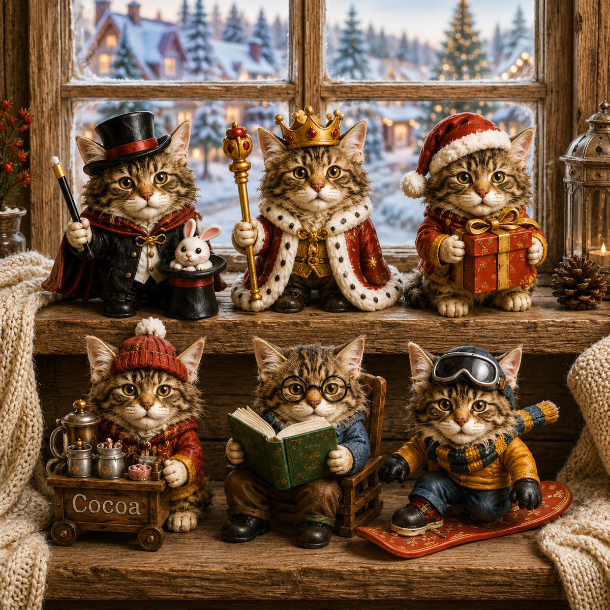 Maine Coon Jobs Advent Calendar 2026 – 24 Days of Unique Collectible Cat Miniatures, Christmas Countdown Gift for Maine Coon & Cat Lovers
