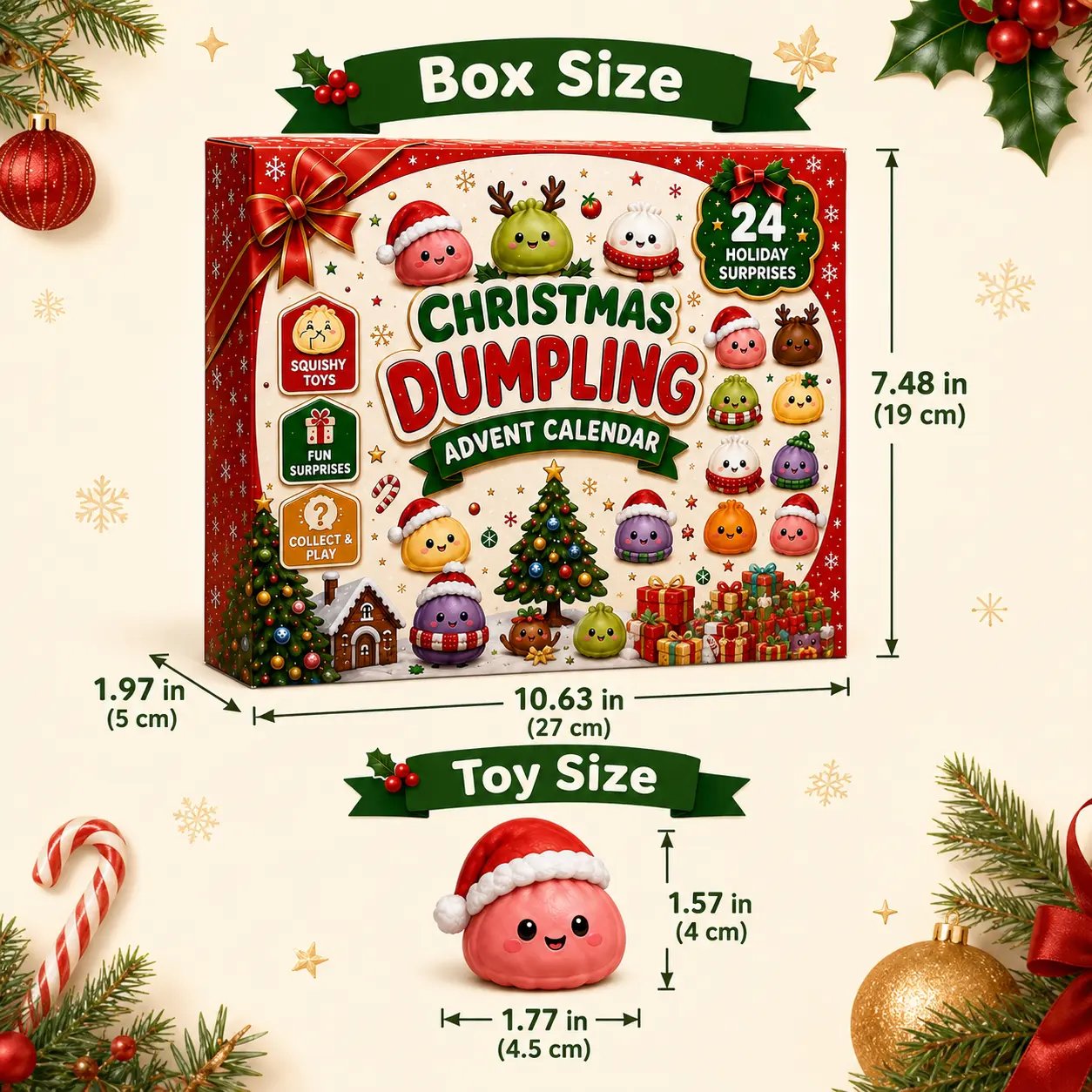 🎅 CHRISTMAS SPECIAL | 24 Days of Mini Squishies – Cute 2026 Advent Calendar with Daily Dumpling Surprises